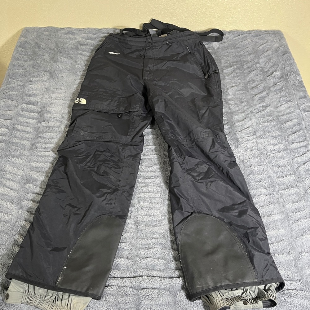 The North Face Gore-Tex Ski Snow Pants Mens XL Black Waterproof Suspenders AP712